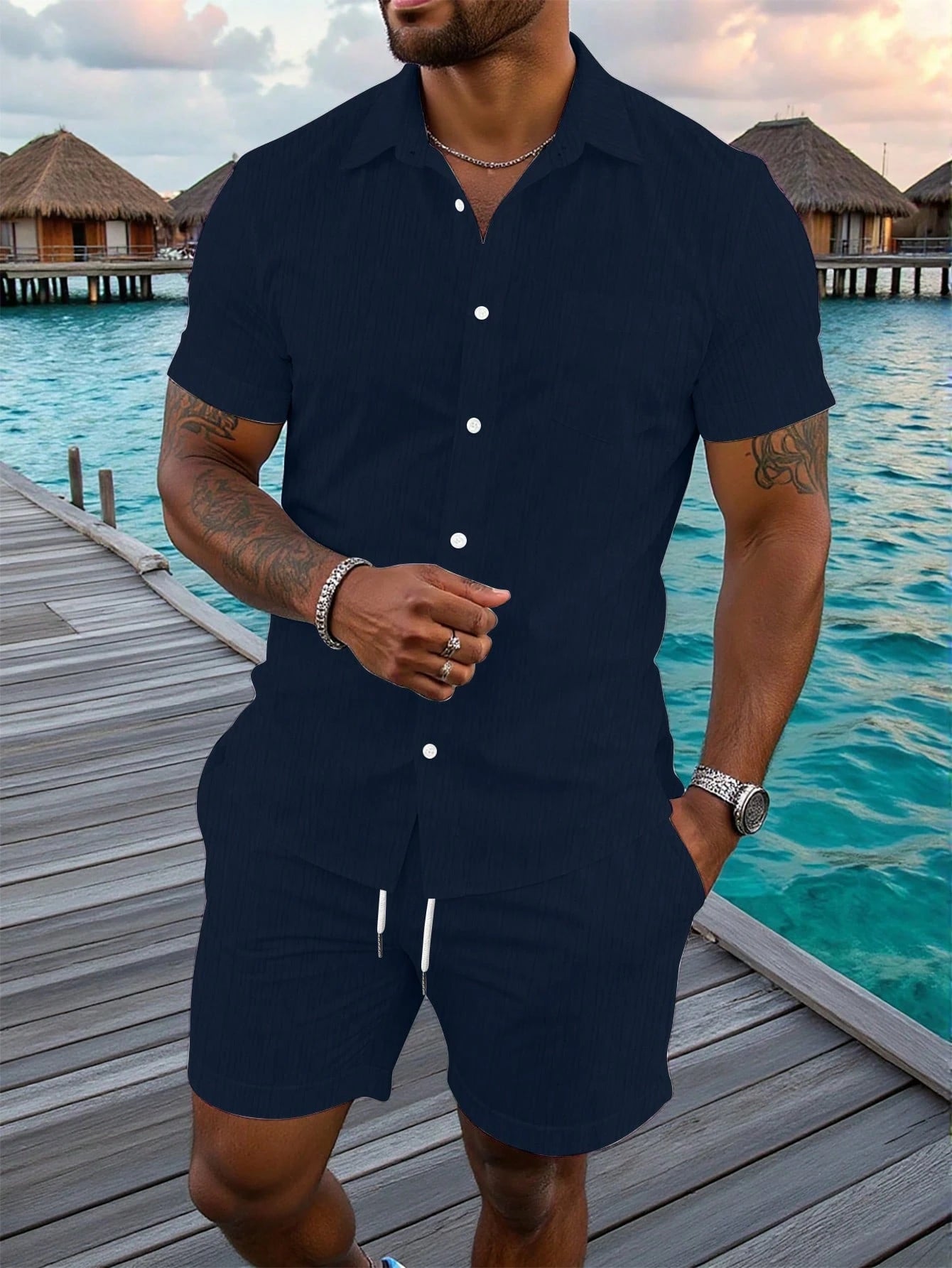 Men's Linen Style Set - Maldivas™