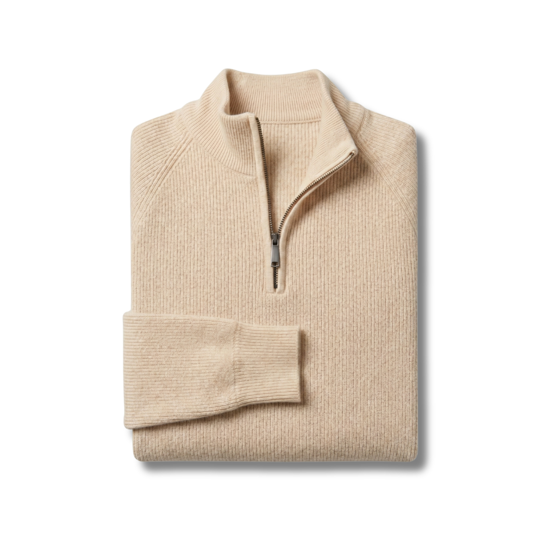 1+1 GRATIS | HALF-ZIP RIPPSTRICK-PULLOVER „THE TIMELESS“
