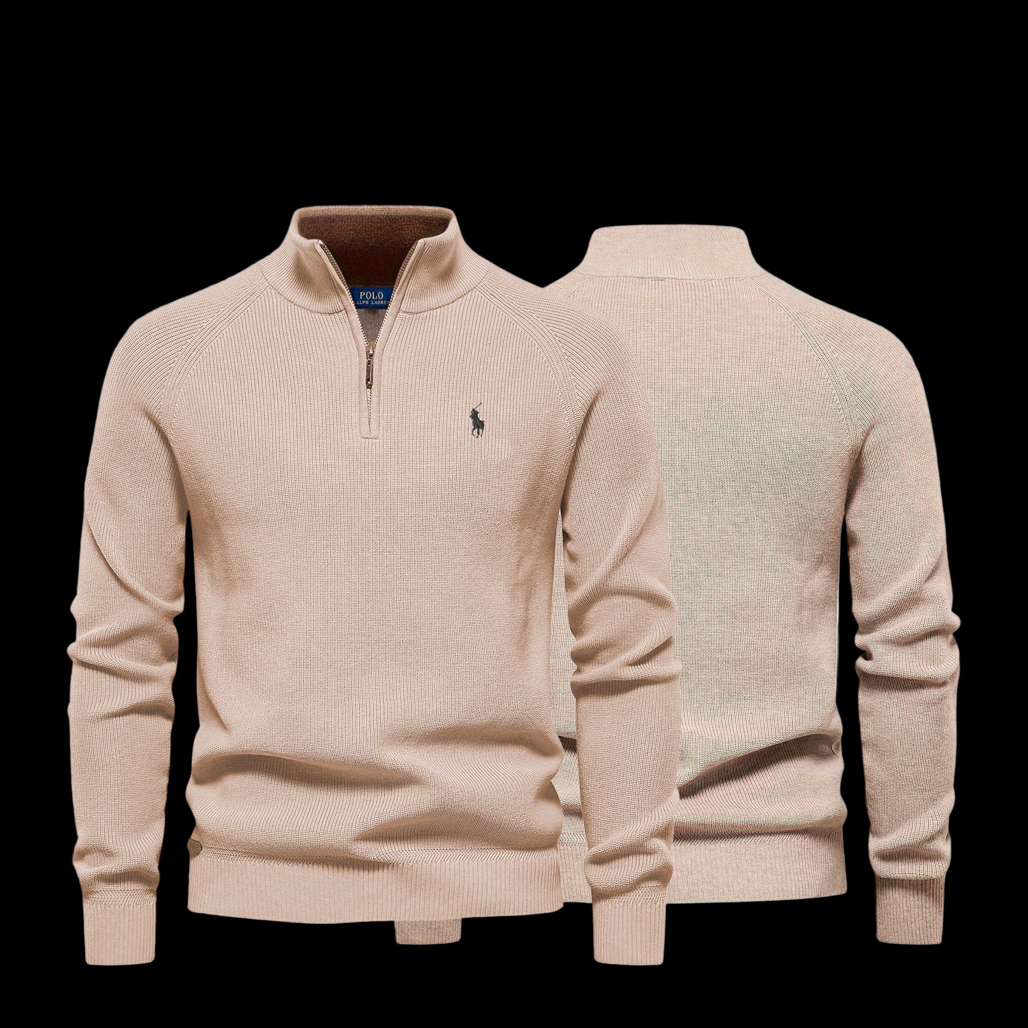 Zipped Collar Sweater R&L + Free Watch