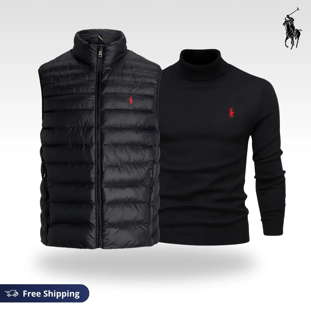 Premium Puffer Vest + Classic Sweater [Black Friday]