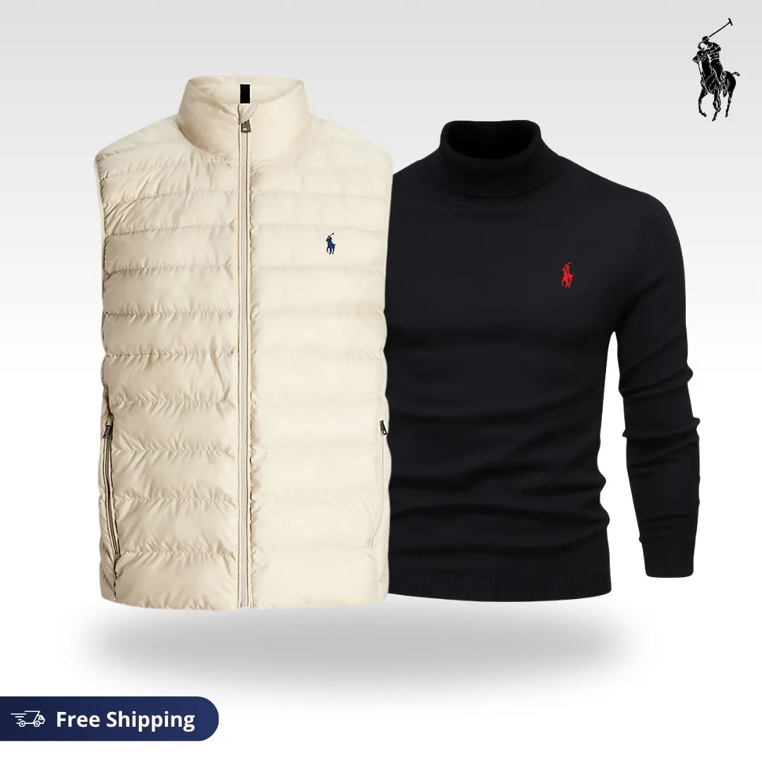 Premium Puffer Vest + Classic Sweater [Black Friday]