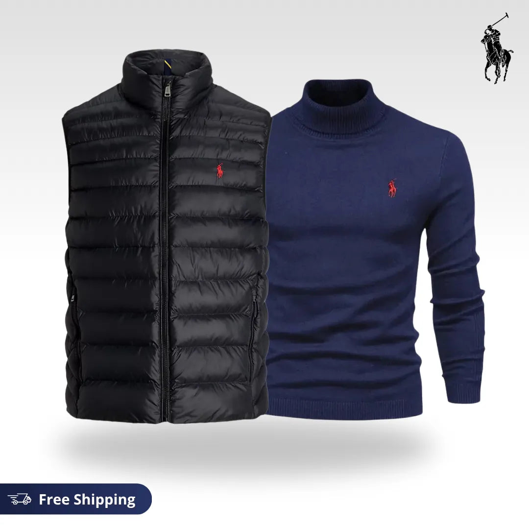 Premium Puffer Vest + Classic Sweater [Black Friday]