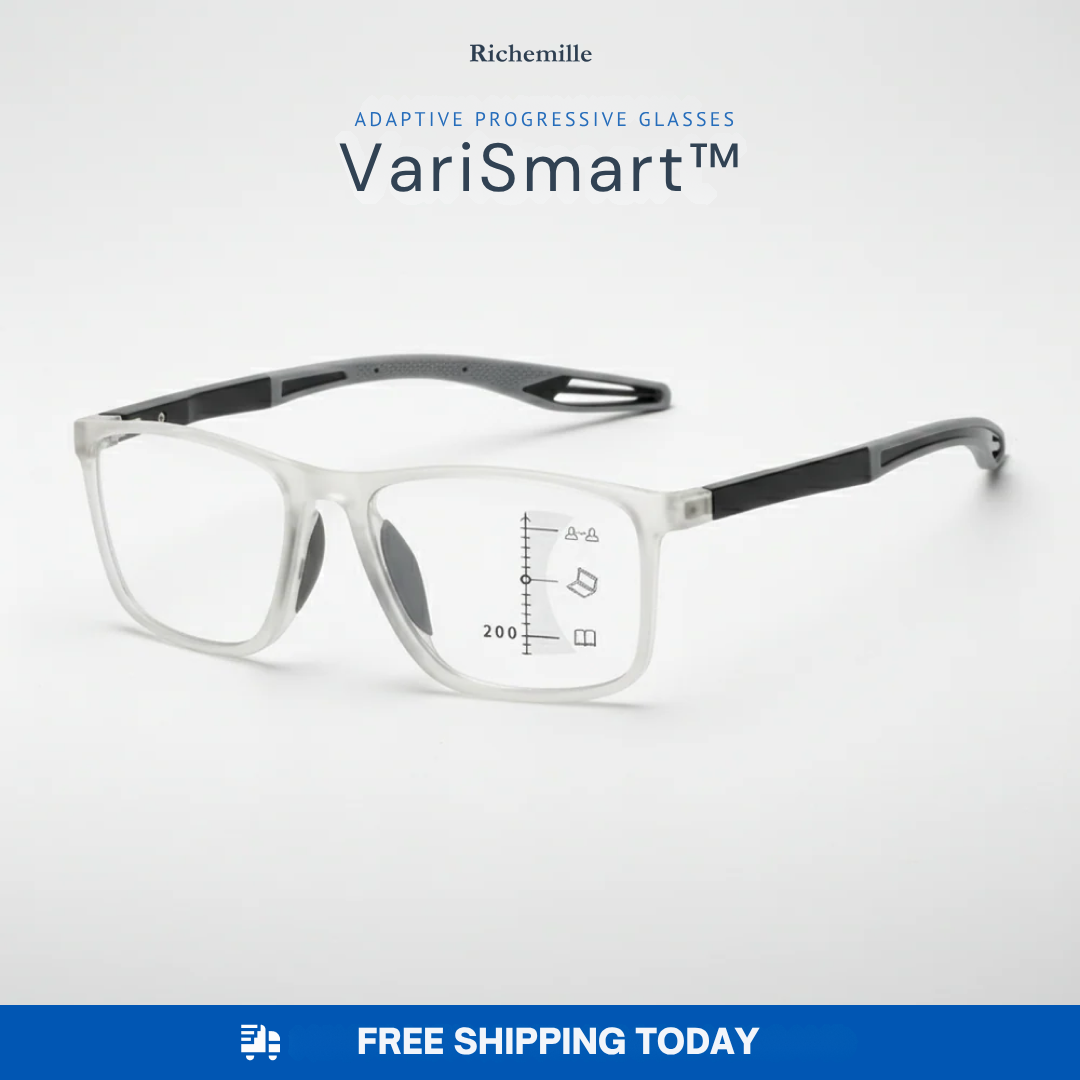 VariSmart™ Multifocal Glasses + Case Included — One Pair. Every Distance.