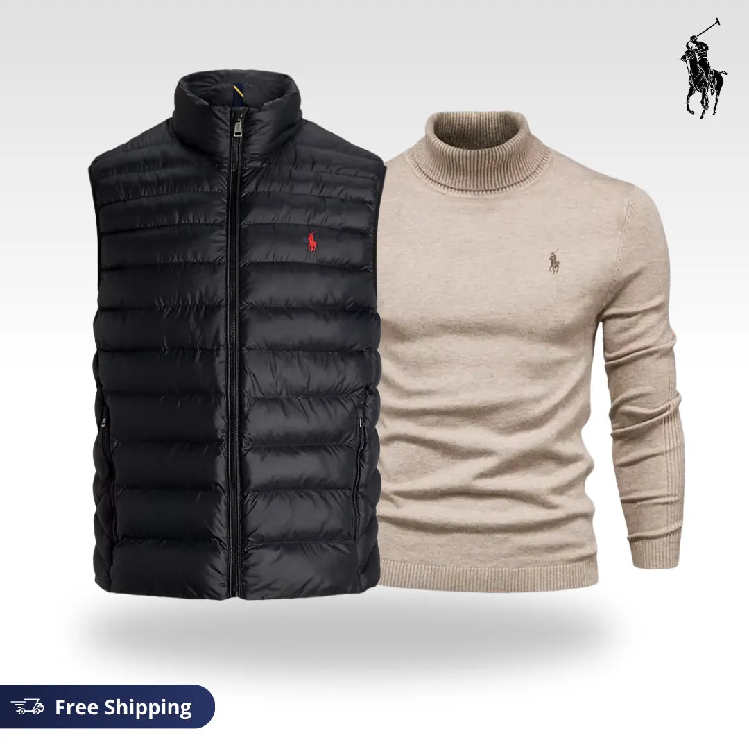 Premium Puffer Vest + Classic Sweater [Black Friday]