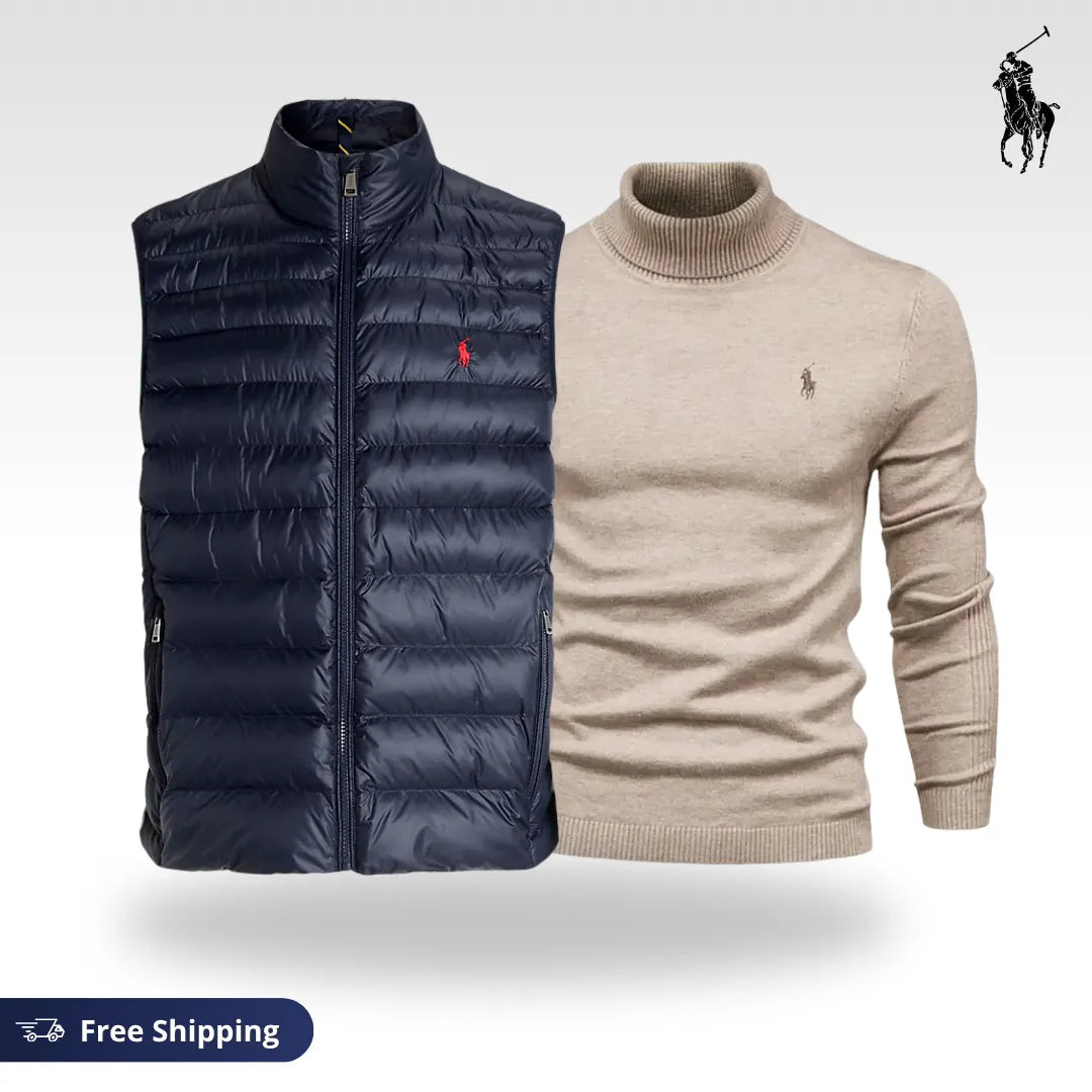 Premium Puffer Vest + Classic Sweater [Black Friday]