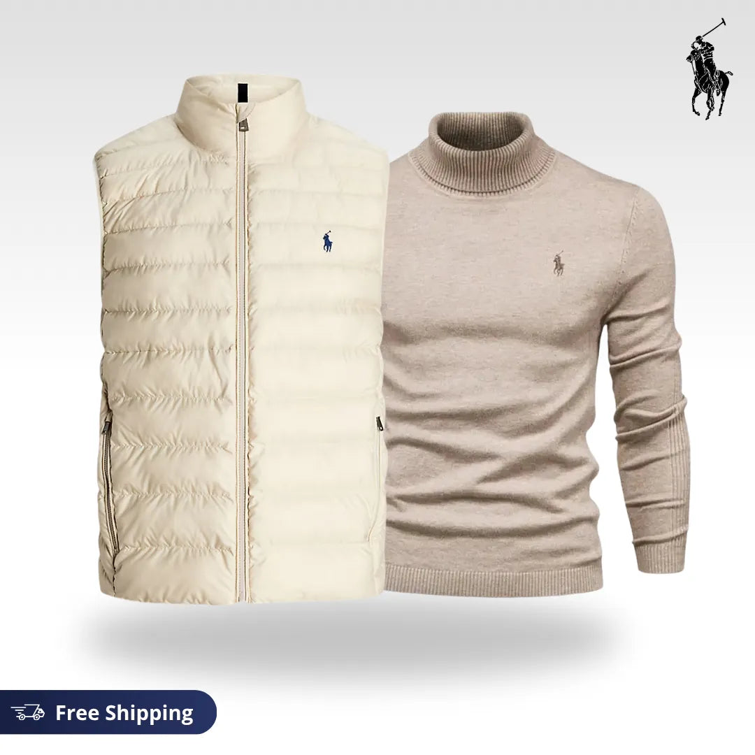 Premium Puffer Vest + Classic Sweater [Black Friday]