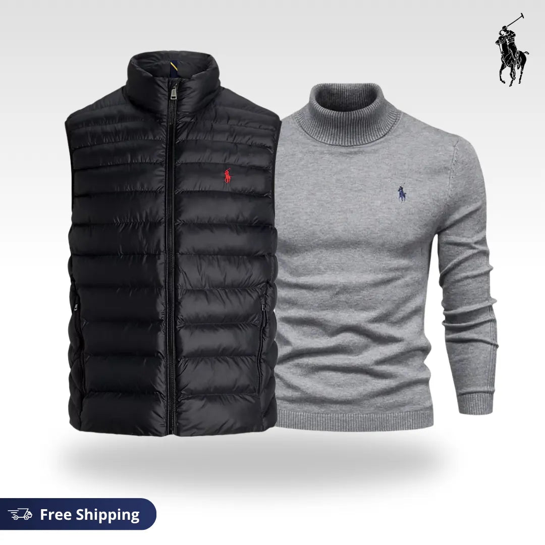 Premium Puffer Vest + Classic Sweater [Black Friday]