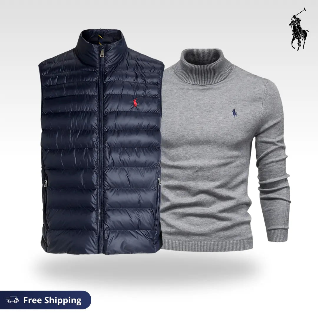 Premium Puffer Vest + Classic Sweater [Black Friday]