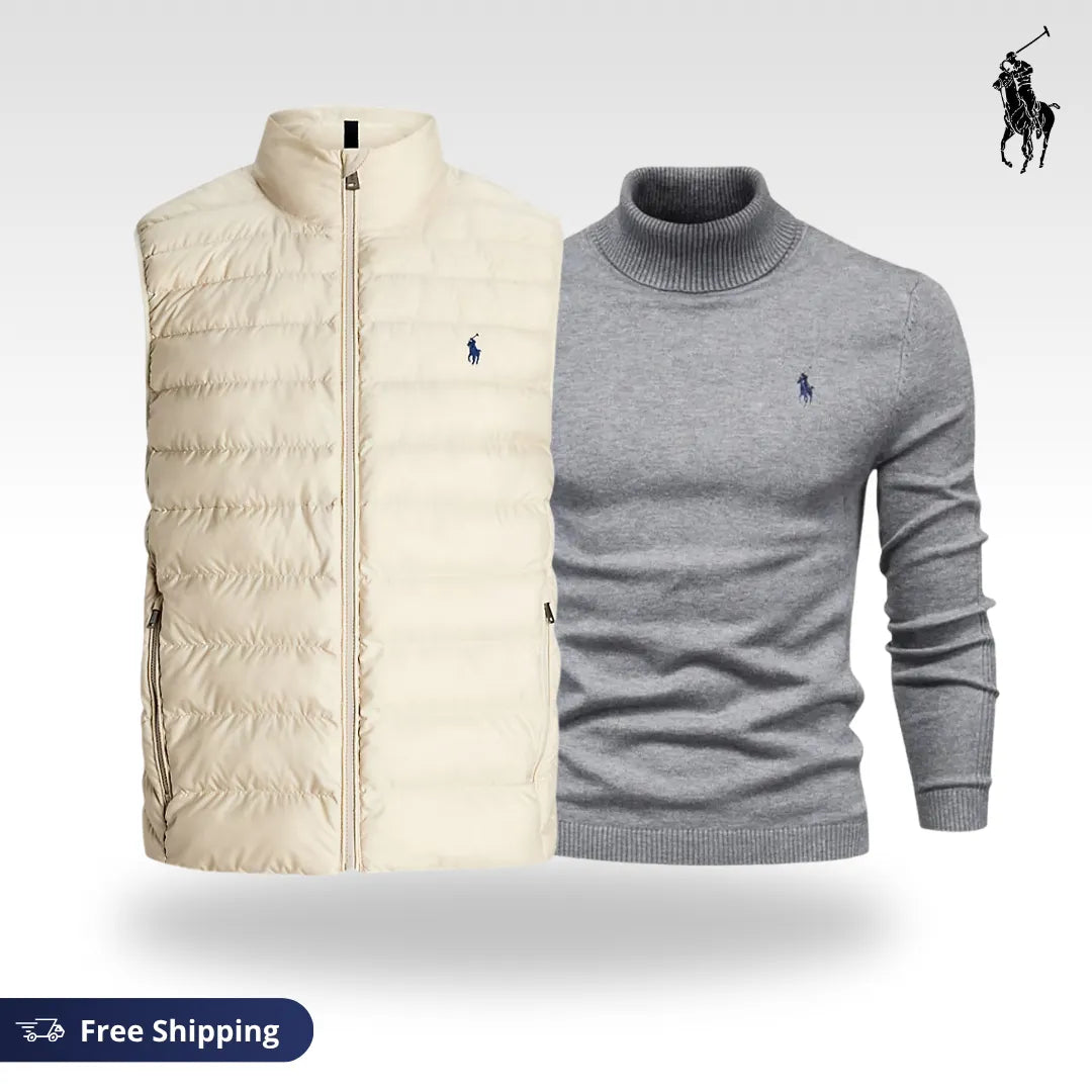 Premium Puffer Vest + Classic Sweater [Black Friday]