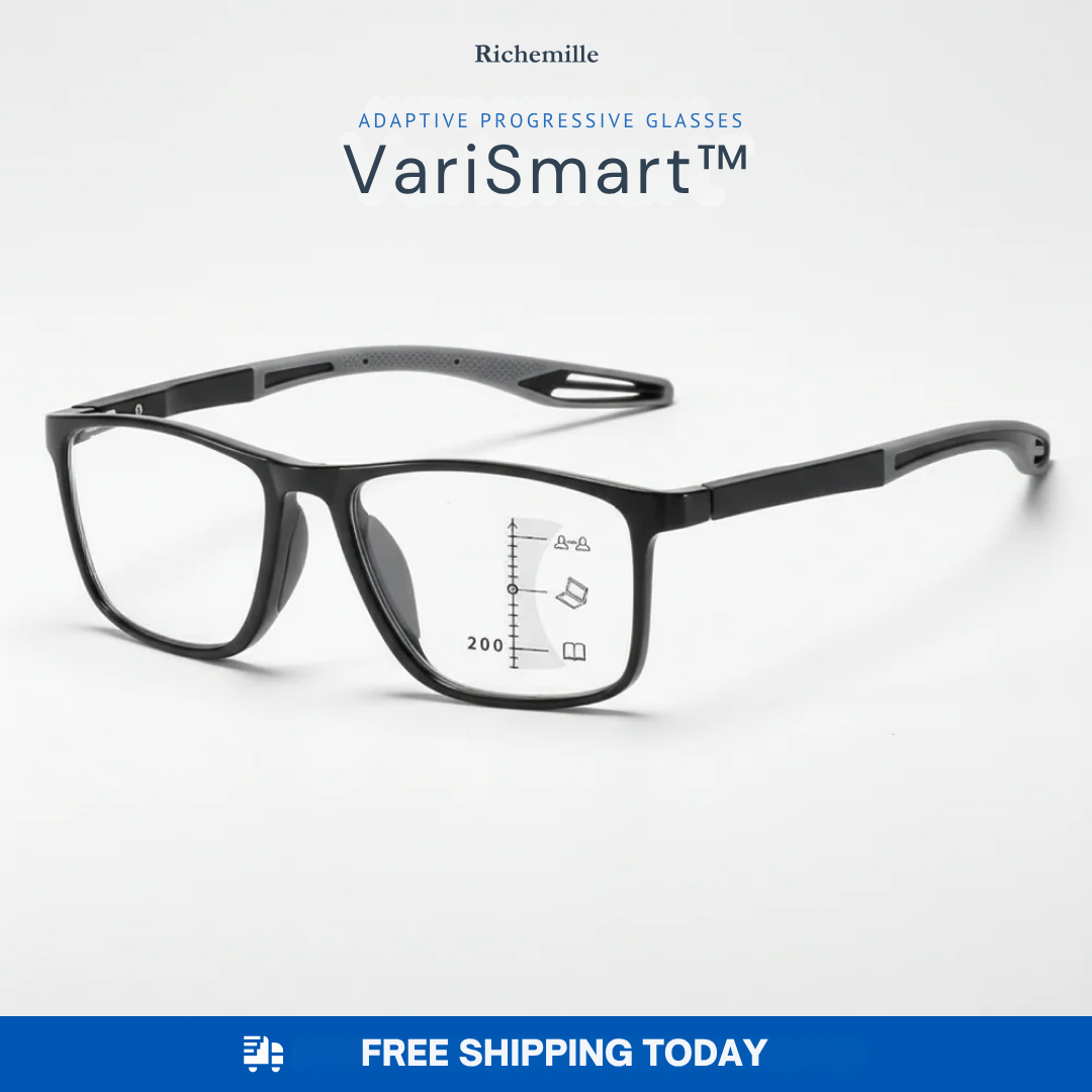 VariSmart™ Multifocal Glasses + Case Included — One Pair. Every Distance.