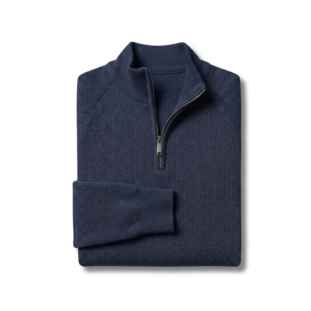 1+1 GRATIS | HALF-ZIP RIPPSTRICK-PULLOVER „THE TIMELESS“