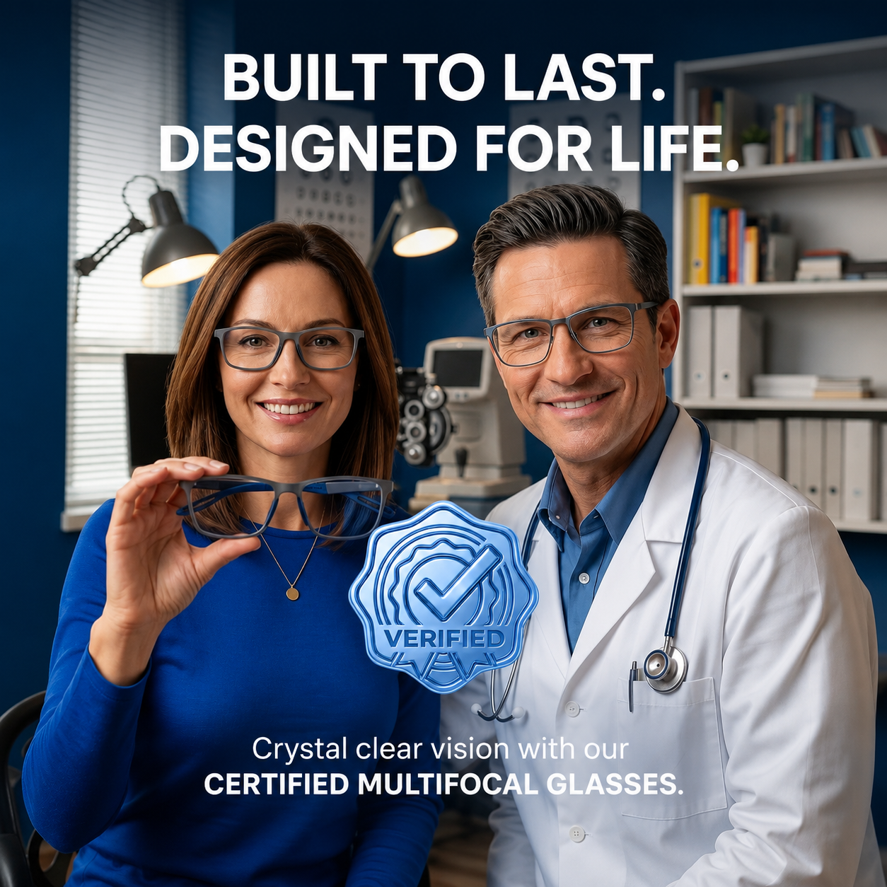 VariSmart™ Multifocal Glasses + Case Included — One Pair. Every Distance.