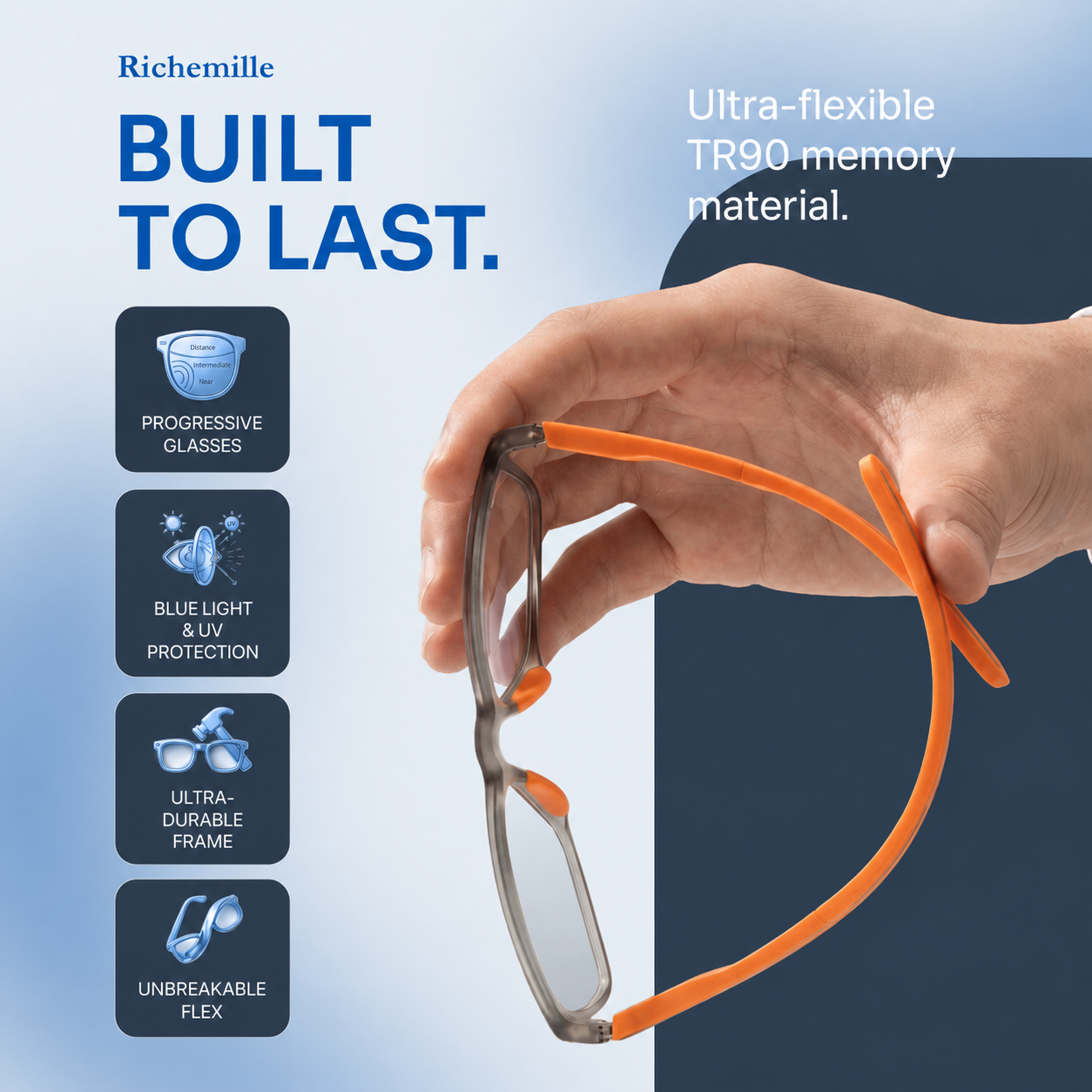 VariSmart™ Multifocal Glasses + Case Included — One Pair. Every Distance.