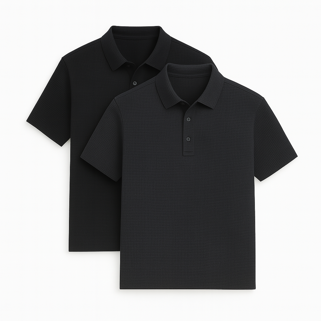 Ultra Fresh Silk Ice Polo Shirt (2-Pack + Free Watch)