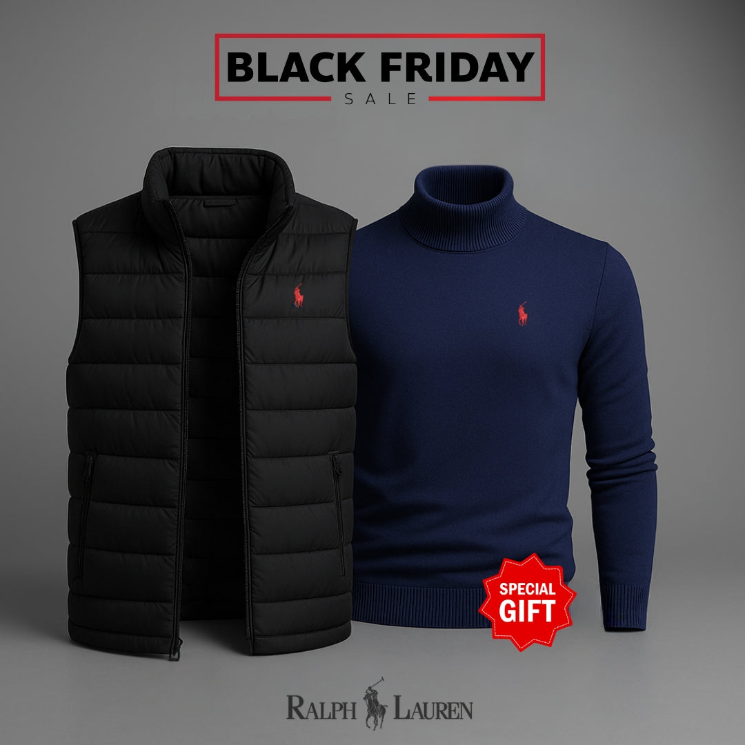 Premium Puffer Vest + Classic Sweater [Black Friday]
